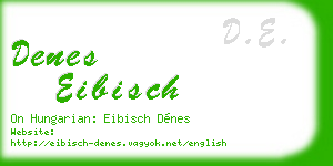 denes eibisch business card